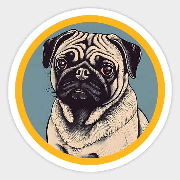 Cute Pug Sticker by KOTYA